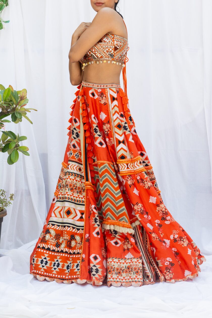 Sunburnt patchwork lehengas - Image 3