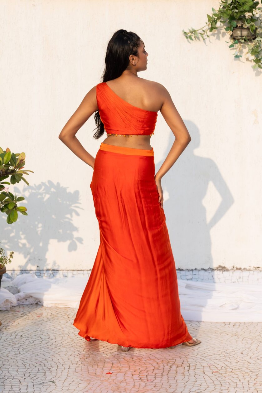 Sunburnt draped skirt with top - Image 3