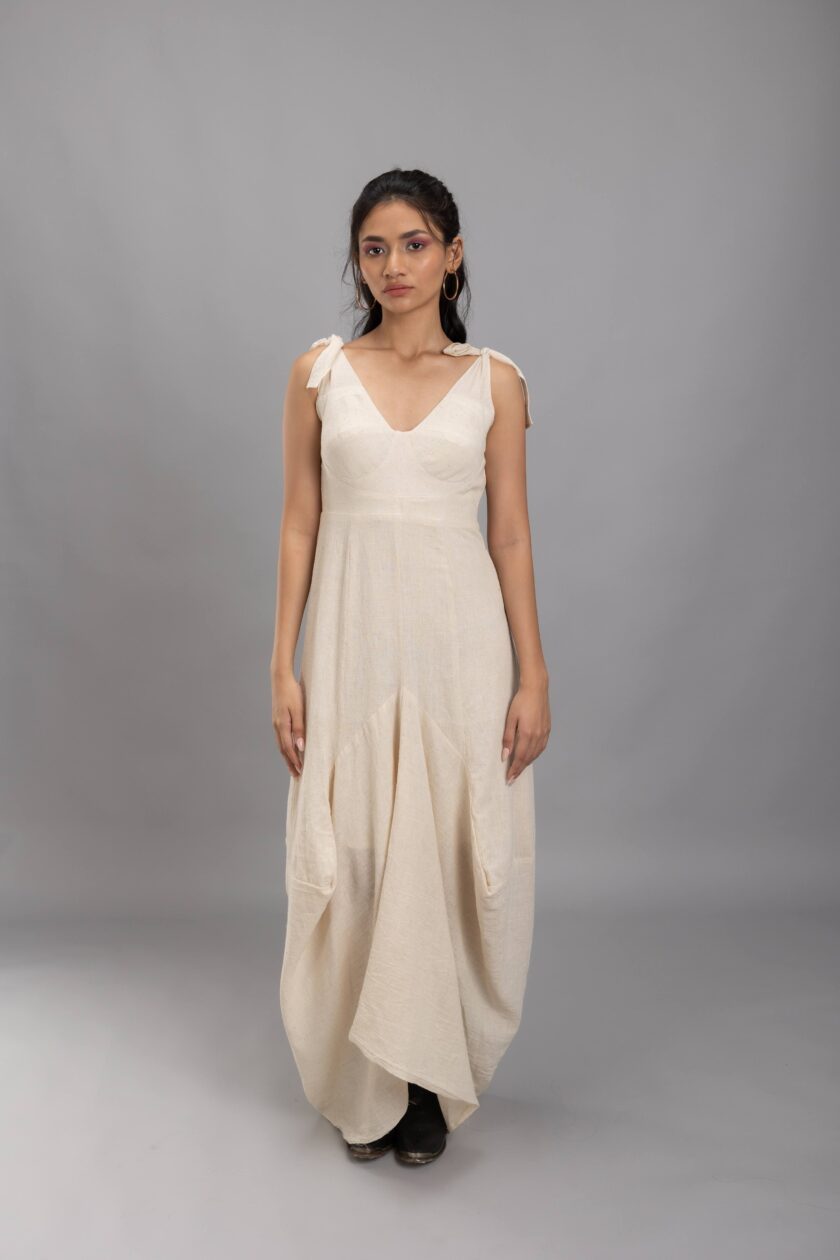 Drape dress with a bustier body - Image 2