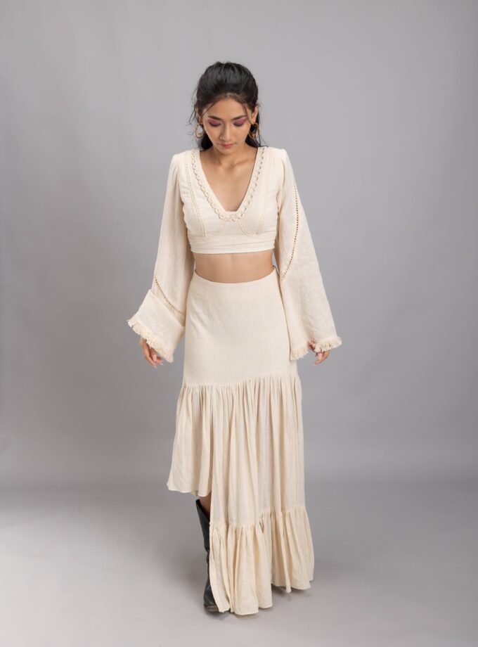 Crop top with Angel sleeves