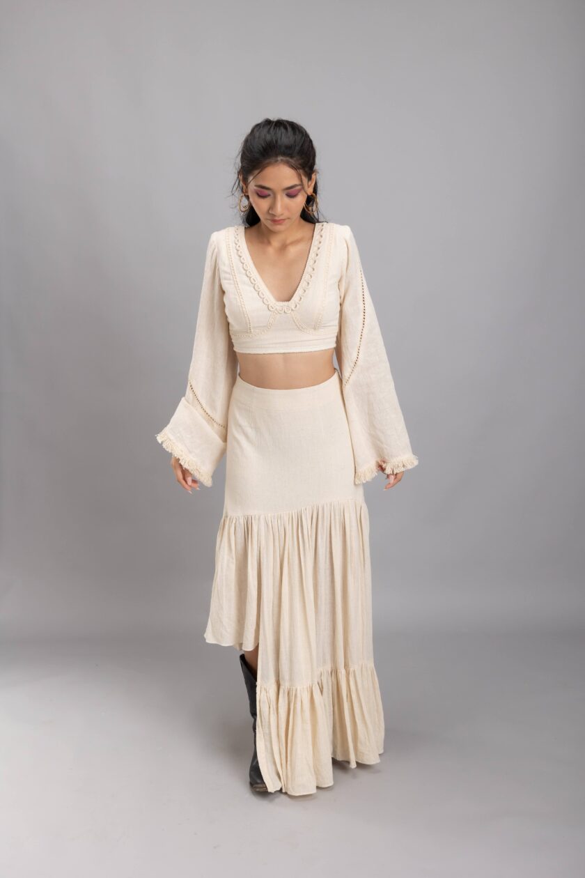 Crop top with Angel sleeves