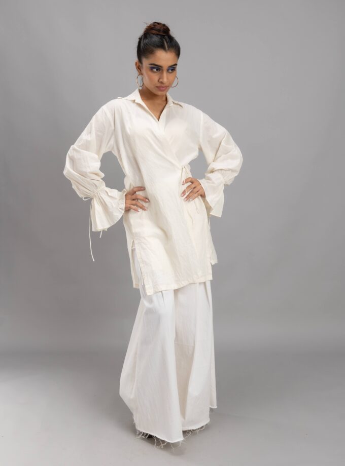 Overlapping shirt top/ dress